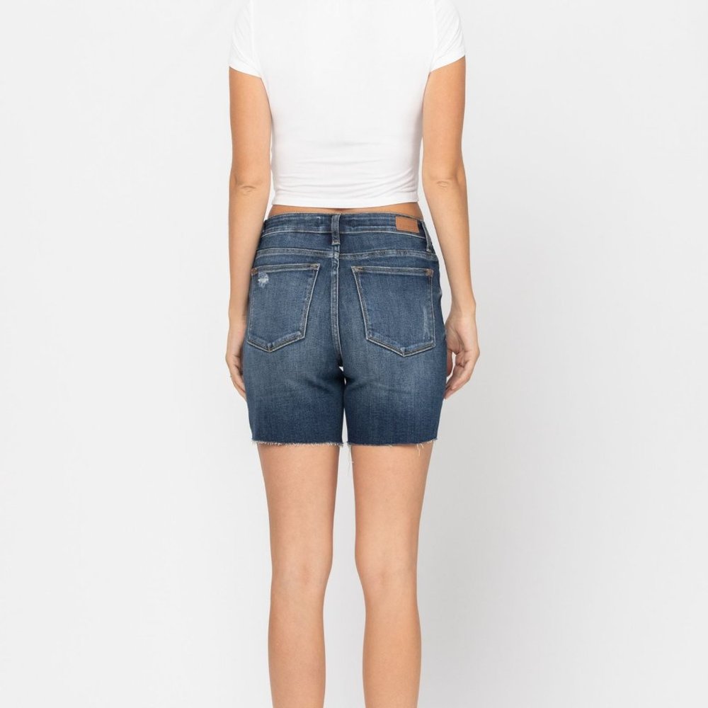 HIGH RISE MID-THIGH SHORTS - Picture 3 of 5